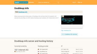 
                            8. Doubleup.info server and hosting history