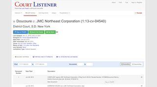 
                            9. Doucoure v. JMC Northeast Corporation, 1:13-cv-04540 ...