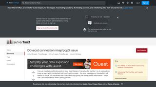 
                            6. Dovecot connection imap/pop3 issue - Server Fault