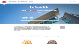 
                            9. Dow Answer Center