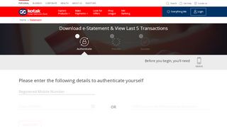 
                            4. Download Account Statement - Kotak Mahindra Bank