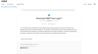 
                            9. Download AMD Face Login? | Community