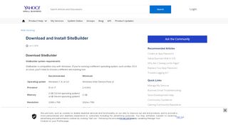
                            6. Download and Install SiteBuilder - Yahoo