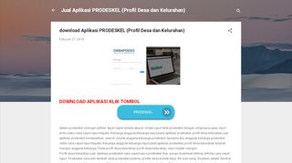 
                            8. download Aplikasi PRODESKEL (Profil Desa dan Kelurahan)