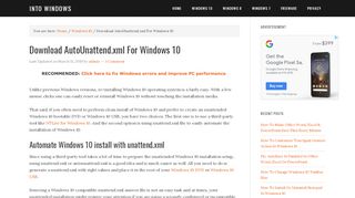 
                            5. Download AutoUnattend.xml For Windows 10