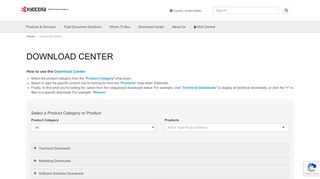 
                            3. Download Center - KYOCERA Document Solutions America