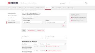 
                            8. Download Center - KYOCERA Document Solutions