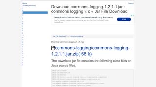 
                            2. Download commons-logging-1.2.1.1.jar - Java2s