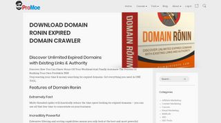 
                            9. Download Domain Ronin Expired Domain Crawler - Moe Marketing