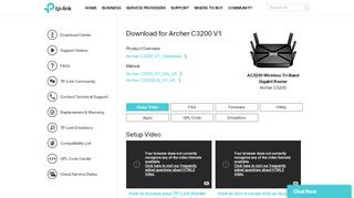 
                            2. Download for Archer C3200 | TP-Link