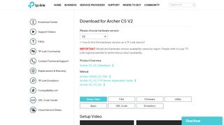 
                            6. Download for Archer C5 | TP-Link