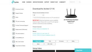 
                            4. Download for Archer C7 | TP-Link