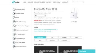 
                            5. Download for Archer C9 | TP-Link