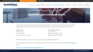 
                            6. Download Forms and Applications | Amundi Pioneer