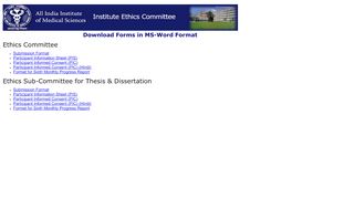 
                            5. Download Forms in MS-Word Format - AIIMS