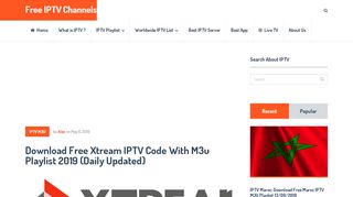 
                            3. Download Free Xtream IPTV Code With M3u Playlist 2019 ...