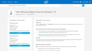 
                            1. Download Intel® Network Adapter Driver for Windows® 10