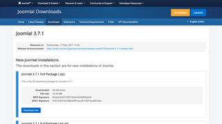 
                            2. Download Joomla! 3.7.1 - Joomla! Downloads