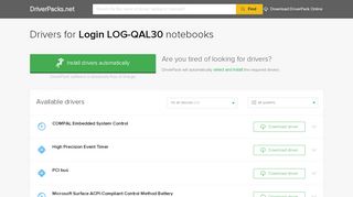 
                            3. Download Login LOG-QAL30 drivers | …