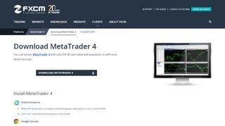 
                            4. Download MetaTrader 4 - FXCM ZA - FXCM.com