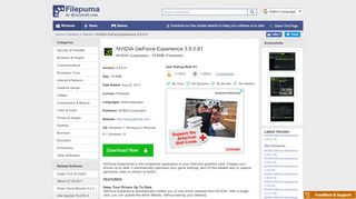 
                            7. Download NVIDIA GeForce Experience 3.9.0.61 for windows ...