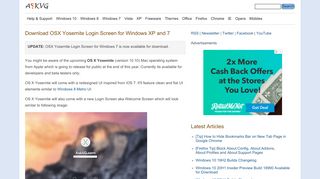
                            3. Download OSX Yosemite Login Screen for Windows XP and 7