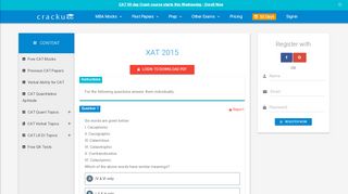 
                            5. [Download PDF] XAT 2015 Paper with Solutions - Cracku