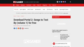 
                            3. Download Portal 2: Songs to Test By (volume 1) for free | PC Gamer