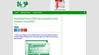 
                            8. Download Post UTME past Questions Here - …