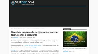 
                            5. Download programa keylogger para armazenar login, senhas e ...