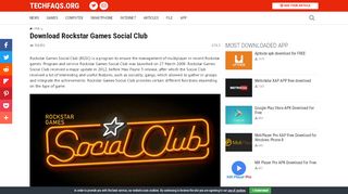 
                            8. Download Rockstar Games Social Club - techfaqs.org