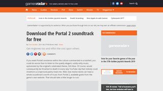 
                            4. Download the Portal 2 soundtrack for free | GamesRadar+