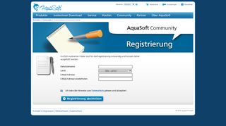 
                            2. Downloadcenter Registrierung - AquaSoft