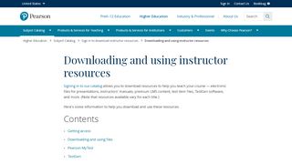 
                            5. Downloading and using instructor resources | Pearson Higher Ed