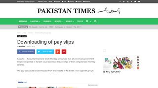 
                            4. Downloading of pay slips - Pakistan Times