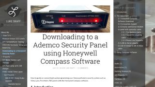 
                            3. Downloading to a Ademco Security Panel using …