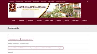 
                            3. Downloads | Kenya Medical Training College