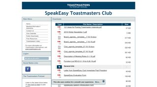 
                            9. Downloads - SpeakEasy Toastmasters Club