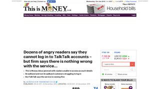 
                            9. Dozens of angry readers say they cannot log in to TalkTalk ...