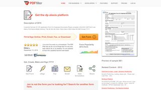 
                            3. Dp Alexis Platform - Fill Online, Printable, Fillable, Blank | PDFfiller