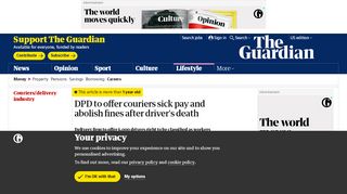 
                            8. DPD to offer couriers sick pay and abolish fines after driver's death ...