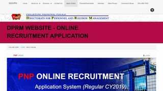 
                            2. DPRM Website - Online Recruitment Application