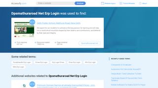 
                            1. Dpsmathuraroad Net Erp Login at top.accessify.com