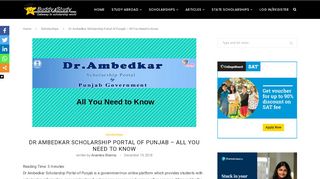 
                            4. Dr Ambedkar Scholarship Portal of Punjab: Scholarship List, Application