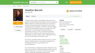 
                            5. Dr. Heather Barrett, ND, Naturopath, Walnut Creek, CA, 94598 ...