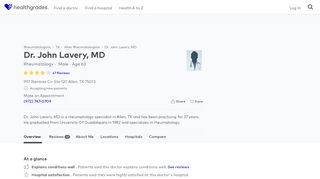 
                            9. Dr. John Lavery, MD - Reviews - Allen, TX - Healthgrades