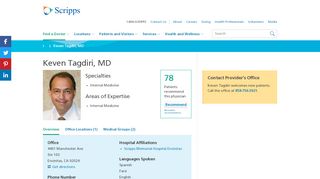 
                            3. Dr. Keven Tagdiri - Encinitas - Internal Medicine - Scripps Health