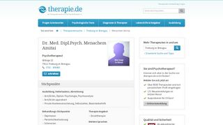 
                            5. Dr. Med. Dipl.Psych. Menachem Amitai - therapie.de