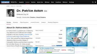 
                            2. Dr. Patrice Aston, Pediatrician in Oklahoma City, OK | US News Doctors