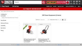 
                            3. DR Power Equipment products available at Tractor Supply Co.